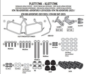 KAPPA KLO7717MK STELAŻ KUFRÓW BOCZNYCH ONE-FIT CAM - KTM 790 Adventure / 890 SMT