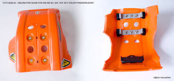 CYCRA PROMOCJA OSŁONA POD SILNIK FULL ARMOR SKID PLATE KTM 250-350 SX, SXF, XCF 2017 KOLOR POMARAŃCZOWY