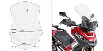 GIVI D1156ST SZYBA PRZEZROCZYSTA 65 X 40 cm (H X W) HONDA X-ADV 750 (17 > 20)