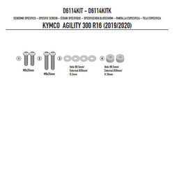 KAPPA D6114KITK MOCOWANIE SZYBY KYMCO Agility 300 R16 (19 > 21)