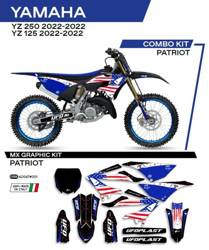 UFO KOMPLET NAKLEJEK (OKLEIN) YAMAHA YZ 125/250 '22 PATRIOT KOLOR CZARNY
