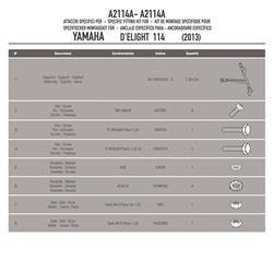 GIVI A2114A MOCOWANIE SZYBY 2114A YAMAHA D'elight 114 (13 > 16)