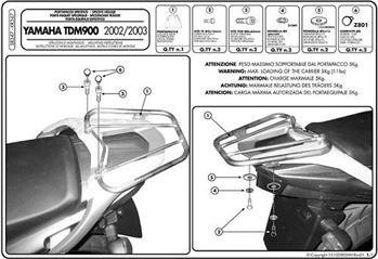 GIVI SR347 STELAŻ KUFRA CENTRALNEGO (BEZ PŁYTY) - YAMAHA TDM 900 (02 > 14)