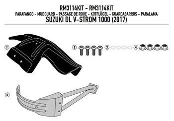 GIVI RM3114KIT KIT MONTAŻOWY RM01 / RM02 - SUZUKI DL 1000 V-Strom / V-Strom 1050