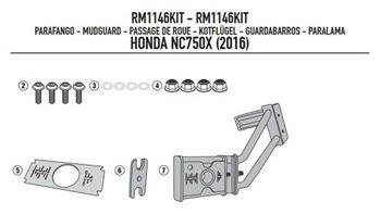 GIVI RM1146KIT KIT MONTAŻOWY RM01  / RM02 - HONDA NC750X / S (16-22)