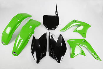 UFO KOMPLET PLASTIKÓW KAWASAKI KXF 250 '08 KOLOR OEM (ZIELONY/CZARNY) (KA210E999)