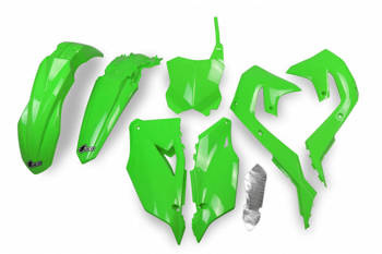 UFO KOMPLET PLASTIKÓW KAWASAKI KXF 250 2021-2022, KXF 450 '2019-2022 KOLOR OEM '20  KA227E999A