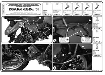 GIVI PL448 STELAŻ KUFRÓW BOCZNYCH MONOKEY - KAWASAKI KLR 650 ENDURO (07 > 21)