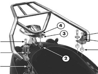 GIVI SR74 STELAŻ KUFRA CENTRALNEGO BEZ PŁYTY - APRILIA HABANA 125 (00 > 09)