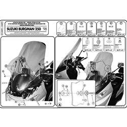 GIVI D156KIT MOCOWANIE SZYBY 156DT SUZUKI AN 250-400 Burgman (98 > 02)