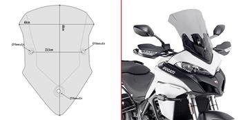 GIVI D7406S SZYBA DYMIONA DUCATI MULTISTRADA 950 (17 > 20) / 1200 (15 > 18) / 1260 (18 > 20) / ENDURO 1260 (19 > 21)
