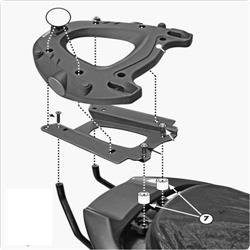 KAPPA KR2330 STELAŻ KUFRA CENTRALNEGO Z PŁYTA MONOKEY - SYM JOYRIDE EVO 125-200 (09 > 17)