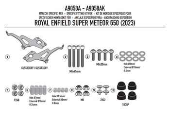 GIVI MOCOWANIE SZYBY 9058A - ROYAL ENFIELD SUPER METEOR 650 (23)