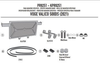 GIVI PR9251 OSŁONA CHŁODNICY - VOGE VALICO 500DS (20 > 23)