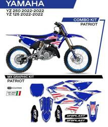 UFO KOMPLET NAKLEJEK (OKLEIN) YAMAHA YZ 125/250 '22 PATRIOT KOLOR OEM (BIAŁY/NIEBIESKI)
