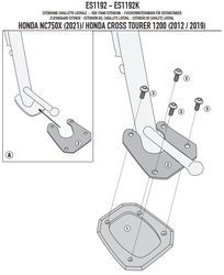 GIVI ES1192 POSZERZENIE DODATKOWE STOPKI - HONDA NC750X (21)