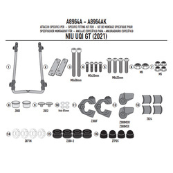 GIVI MOCOWANIE SZYBY D1155ST - UQI GT (21 > 22)