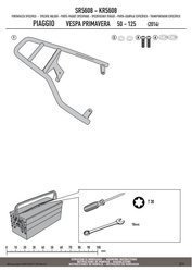 KAPPA KR5608 STELAŻ KUFRA CENTRALNEGO MONOLOCK (BEZ PŁYTY) - PIAGGIO Vespa Primavera 50-125-150 (14 > 22)