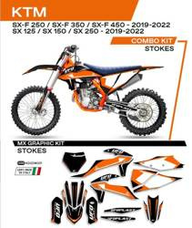 UFO KOMPLET NAKLEJEK (OKLEIN) KTM SX/SXF 125/150/250/350/450 '19-'22 STOKES KOLOR CZARNY