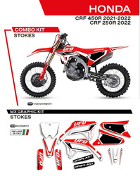 UFO KOMPLET NAKLEJEK (OKLEIN) HONDA CRF 250R '22; CRF 450R '21-'22 STOKES KOLOR CZERWONY