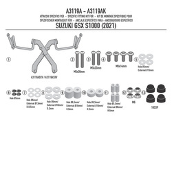 GIVI A3119A MOCOWANIE SZYBY 3119S - SUZUKI GSX S1000 (2021)