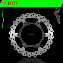 NG TARCZA HAMULCOWA PRZÓD Z ADAPTEREM 270MM HUSABERG TE/FE '14-'18, HUSQVARNA TC/TE/FC/FE 125/510 '14-'17, KTM SX/EXC/SXF/EXCF 125/530 '08-'18 WAVE PŁYWAJĄCA