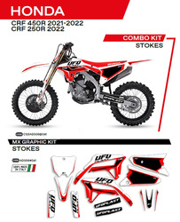 UFO KOMPLET NAKLEJEK (OKLEIN) HONDA CRF 250R '22; CRF 450R '21-'22 STOKES KOLOR CZARNY