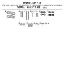 GIVI D2121KIT MOCOWANIE SZYBY 2121DT YAMAHA Majesty S 125 (14 > 17)