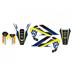 BLACKBIRD KOMPLET NAKLEJEK (OKLEIN) HUSQVARNA TC 85 '18-'23 DREAM 4 KOLOR ŻÓŁTY CZARNY BIAŁY NIEBIESKI