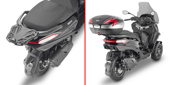 GIVI SR5619 STELAŻ KUFRA CENTRALNEGO BEZ PŁYTY - PIAGIO  MP3 HPE 400-400 SPORT - 530 EXCLUSIVE (22 > 23)