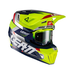 LEATT KASK 7.5 V22 + GOGLE VELOCITY 4.5 LIME