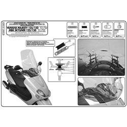 GIVI D130KIT MOCOWANIE SZYBY YAMAHA Majesty 125-150-180 (01 > 11)