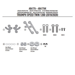 GIVI MOCOWANIE SZYBY A201 / A210 – TRIUMPH Speed Twin 1200 (19 > 20)