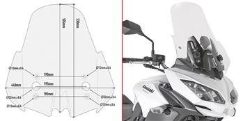 GIVI D4114ST SZYBA PRZEZROCZYSTA 53 x 44 cm (H x W) KAWASAKI VERSYS 650 (15 > 16)