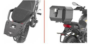 KAPPA KRA8208 STELAŻ KUFRA CENTRALNEGO (ANODOWANE ALUMINIUM) MOTO GUZZI STELVIO '24- ALUMINIOWY MONOKEY