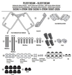 KAPPA KLO3118CAM STELAŻ KUFRÓW BOCZNYCH OUTBACK-SUZUKI V-Strom 1050 (20 > 22)  (PASUJE DO WERSJI XT)