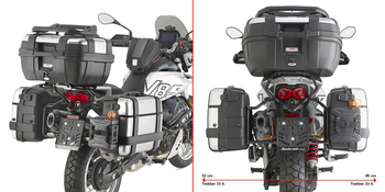 GIVI PLO8209MK STELAŻ KUFRÓW BOCZNYCH ONE-FIT MK - MOTO GUZZI V85 TT