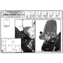 GIVI A148A MOCOWANIE SZYBY APRILIA Scarabeo 250-300 (07 > 16)