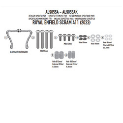 KAPPA AL9055AK MOCOWANIE SZYBY 100ALK / 100ALBK / 140AK / 140SK - ROYAL ENFILD Scram 411 (22 > 23)