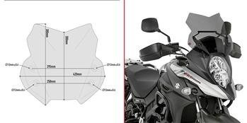 GIVI D3112B SZYBA DYMIONA 30 x 42 cm (H x W) - SUZUKI DL 650 V-Strom (17 > 22)