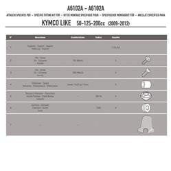 KAPPA MOCOWANIE SZYBY 6102A KYMCO LIKE 50-125-200i (09 > 16)