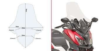 GIVI 7056DT SZYBA PRZEZROCZYSTA 78 x 70,5 cm (H x W) SYM Cruisym 300 (17 > 22), Joymax Z / Z+ 300 (19 > 22)