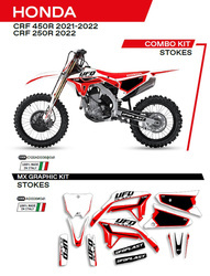 UFO KOMPLET NAKLEJEK (OKLEIN) HONDA CRF 250R '22; CRF 450R '21-'22 STOKES KOLOR BIAŁY