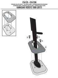 KAPPA ES4120K POSZERZENIE DODATKOWE STOPKI - KAWASAKI Versys 1000 (17 - 18)