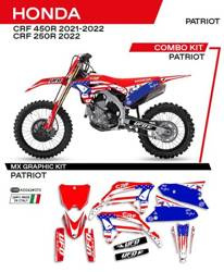 UFO KOMPLET NAKLEJEK (OKLEIN) HONDA CRF 250R '22; CRF 450R '21-'22 PATRIOT KOLOR CZERWONY