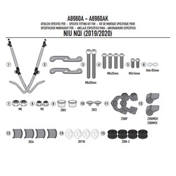 GIVI MOCOWANIE SZYBY D1155ST - NIU NQI (19 > 22)