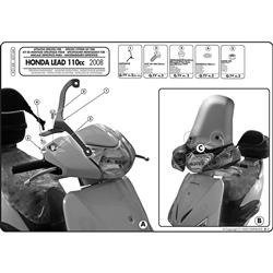 GIVI A314A MOCOWANIE SZYBY 314A HONDA LEAD 110 (08 > 14)