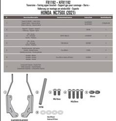 KAPPA KFB1192 RAMKA / WSPORNIK GPS SMARTPHONE - HONDA NC750X (21 > 22)