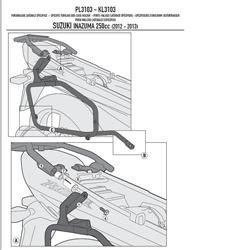 GIVI PL3103 STELAŻ KUFRÓW BOCZNYCH MONOKEY - SUZUKI INAZUMA 250 (12 - 16)