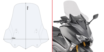 GIVI D2133ST SZYBA PRZEZROCZYSTA 59,5 x 61 cm (H x W) YAMAHA T-MAX 530 (17 > 19), T-MAX 560 (20 > 21)